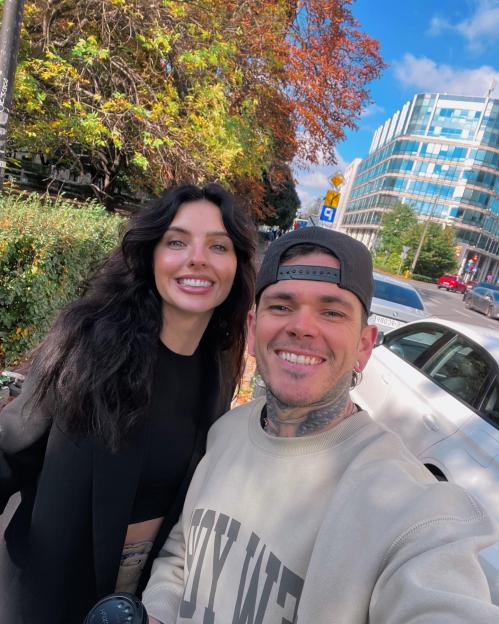 Tai and Faye Woffinden smiling for a selfie.