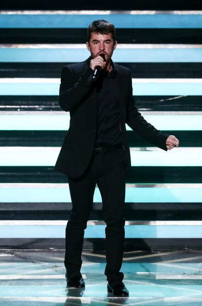 Anthony Russell at The X Factor dress rehearsal.