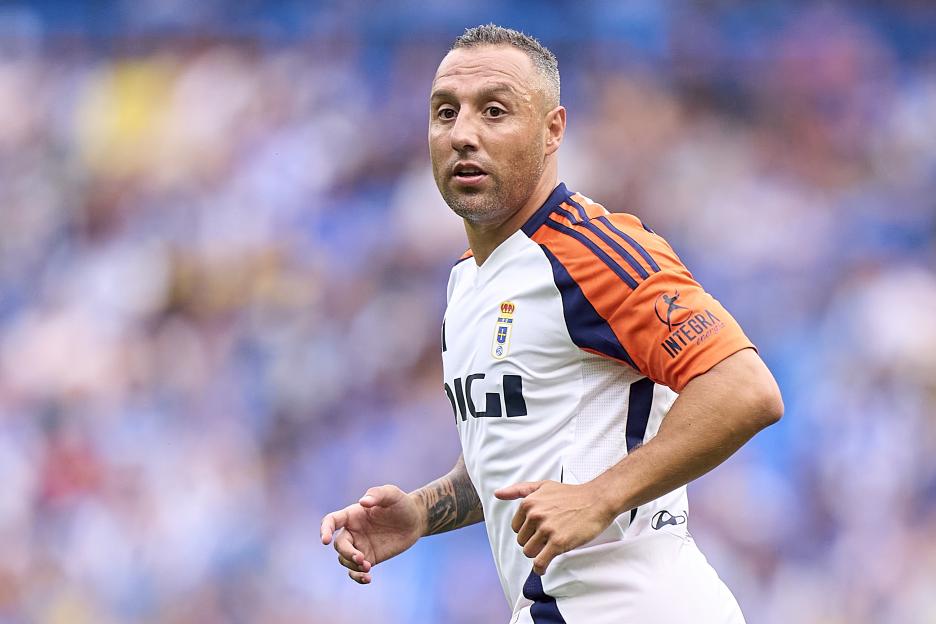 Santi Cazorla of Real Oviedo during a soccer match.