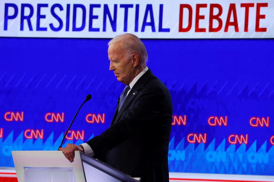 President Biden at a presidential debate.