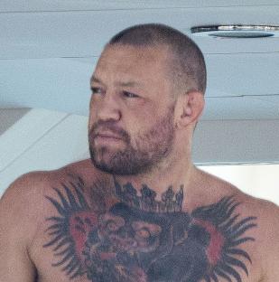 Conor McGregor on a yacht in Ibiza.
