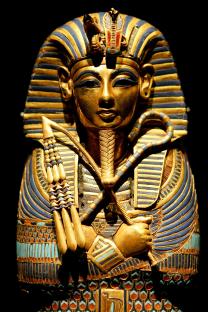 Close-up of Tutankhamun's viscera coffin.