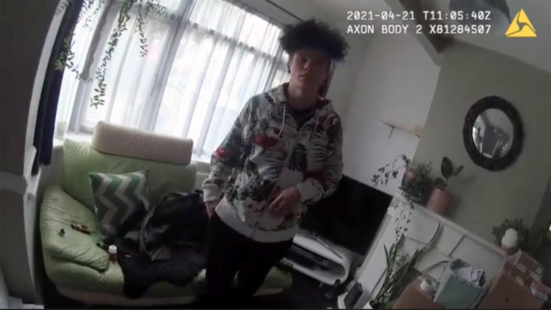 Bodycam footage of Thomas Holford's arrest.
