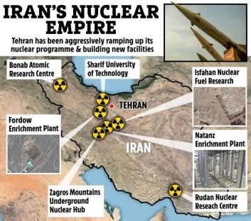 Illustration of Iran's nuclear facilities.