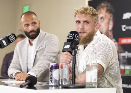 Jake Paul at a press conference.