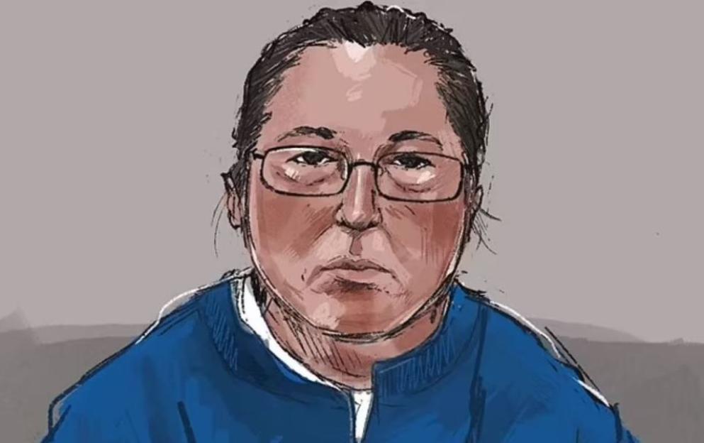 Illustration of a woman wearing glasses and a blue shirt.