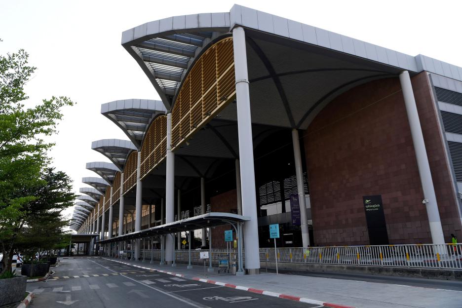 A general view shows the empty terminal departure area of Phnom Penh International Airport on April 3, 2020. (Photo by TANG CHHIN Sothy / AFP) (Photo by TANG CHHIN SOTHY/AFP via Getty Images)