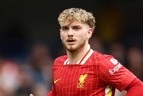 Harvey Elliott of Liverpool playing in a Premier League match.