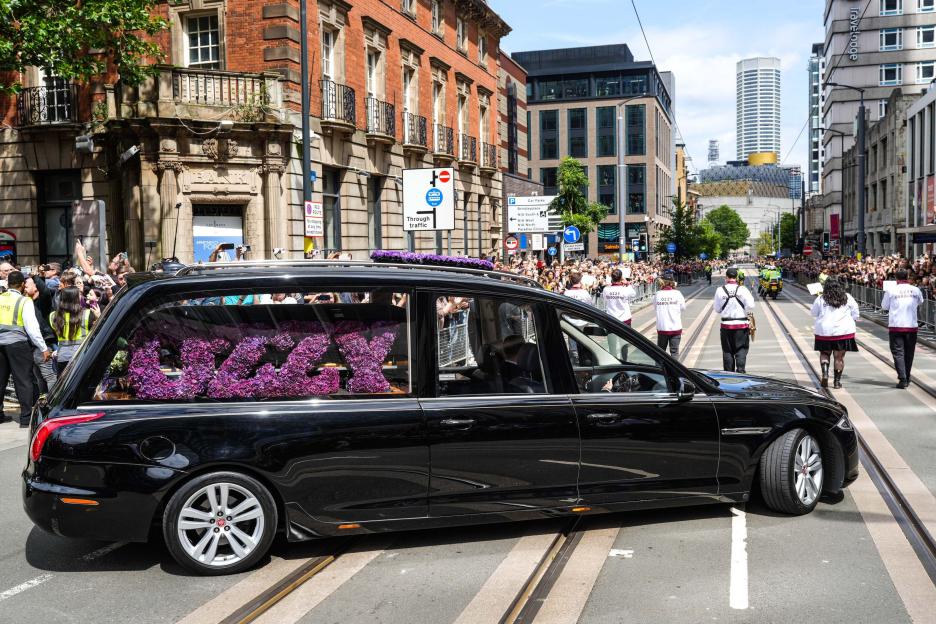 Ozzy Osbourne's funeral cortege.