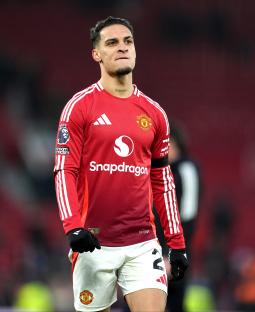 Manchester United's Antony looking frustrated after a match.