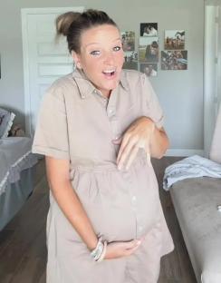 Pregnant woman responds to online criticism about her large family.