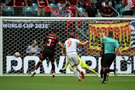 Harry Kane scoring a goal during a FIFA Club World Cup match.