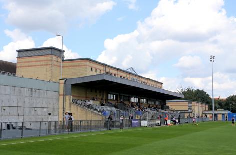 General view of Champion Hill Stadium during a Dulwich Hamlet vs Hastings United football match.