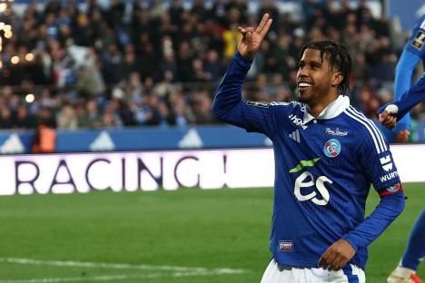 Andrey Santos celebrating after scoring a goal.