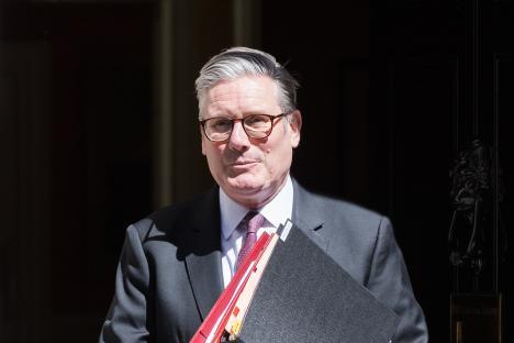 Sir Keir Starmer leaving 10 Downing Street.