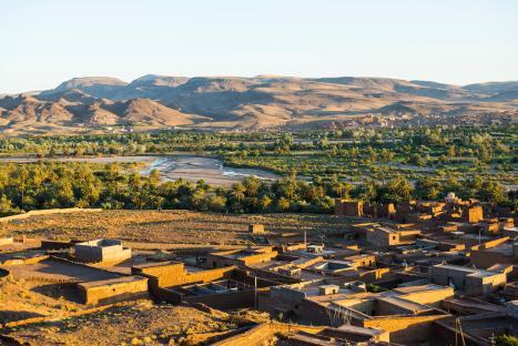 Oasis village in Dades Valley, Morocco.