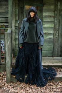 Claudia Winkleman on the set of The Traitors.