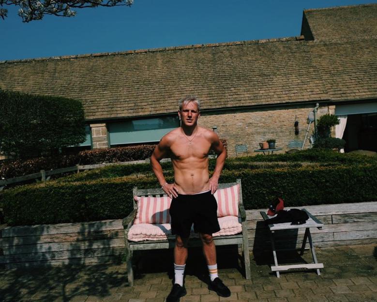 Jamie Laing topless on the beach
