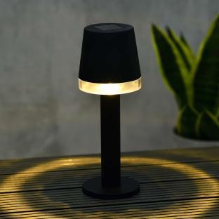 Solar-powered table lamp.