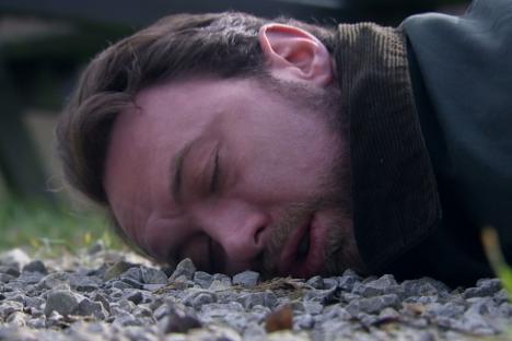 Watch the moment Emmerdale’s Dr Liam is whacked over the head in unprovoked attack – but he has no idea who did it