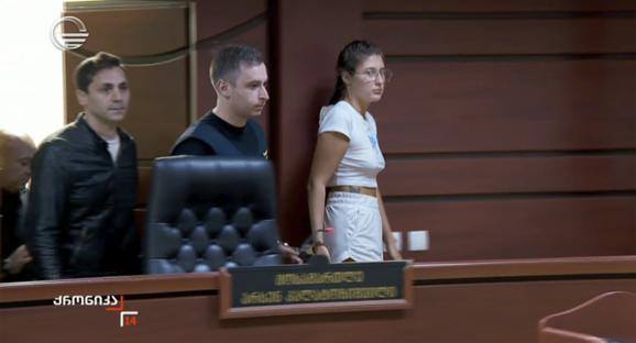 Suspects in a Georgian courtroom.