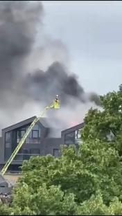 Walthamstow fire: Huge blaze erupts at tower block with 100 firefighters scrambled as black smoke billows into sky