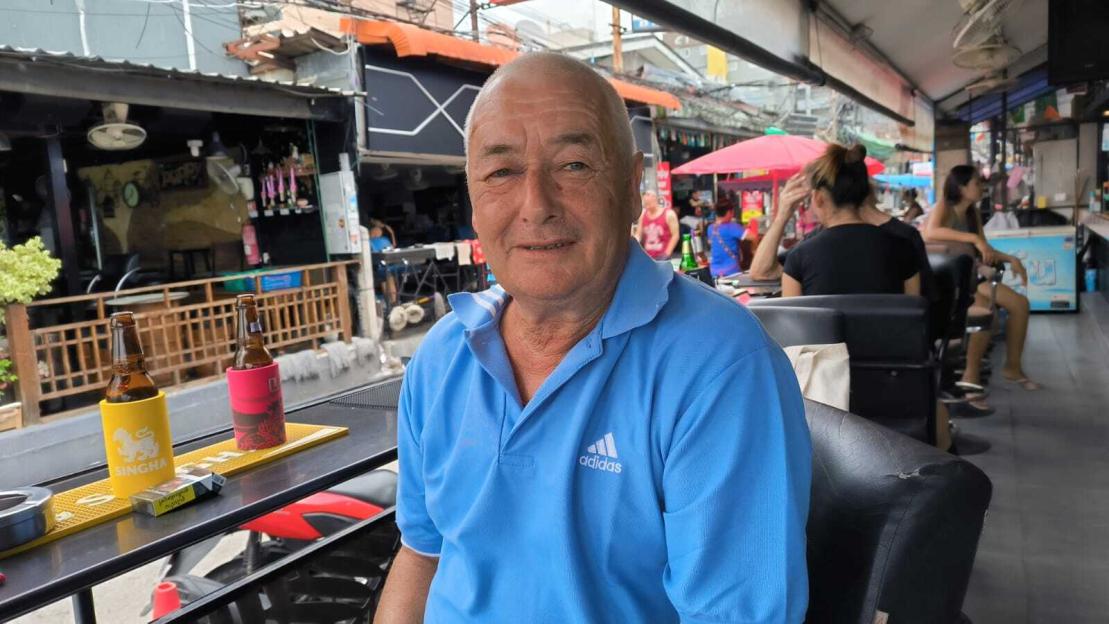 Retired builder Graham Baldwin, 66, in Thailand.