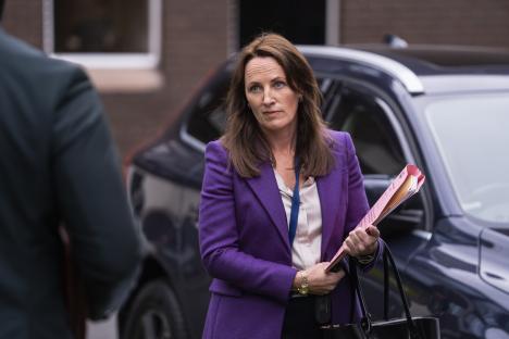 Helen Behan as Dr. Norma Callahan in the ITV drama, *Malpractice*.