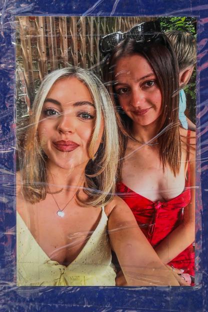 Photo of Natasha, a 21-year-old hit-and-run victim, with a friend.
