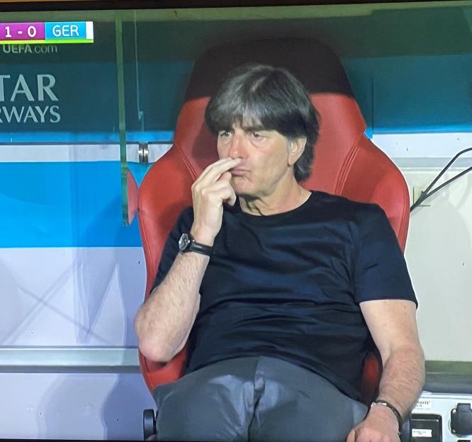 Joachim Low scratching himself