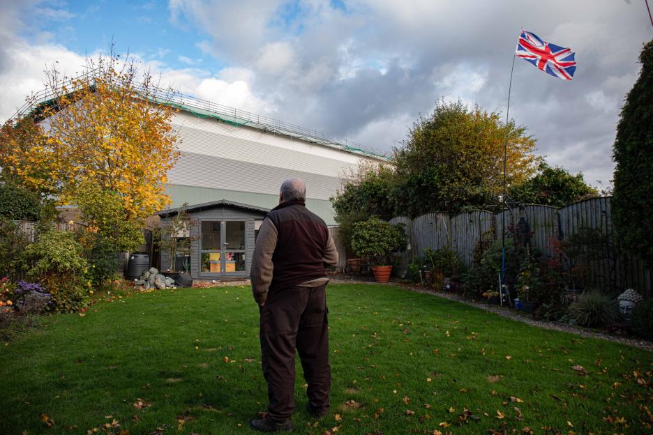 Residents in Tyldesley, Wigan, have homes dwarfed by giant warehouses
