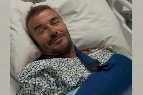 David Beckham in hospital as Victoria shares picture of star with arm in sling & sweet ‘get well soon daddy’ message