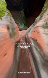 Narrow rock canyon at Nanny's Rock, Stourbridge Kinver.
