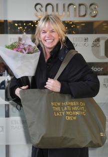 Zoe Ball leaving BBC Broadcasting House after her final Radio 2 breakfast show.