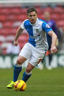 David Dunn of Blackburn Rovers playing soccer.