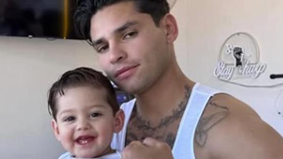 Ryan Garcia says his one-year-old son is already a champion in the making… and has his famous left hook