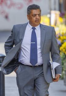 Amardip Dhariwal arriving at Reading Crown Court.