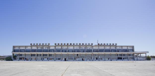 The main terminal, with no cars or passengers outside the front 