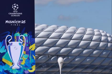 Why has the Allianz Arena been renamed for the Champions League final?