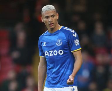 Richarlison of Everton during a Premier League match.