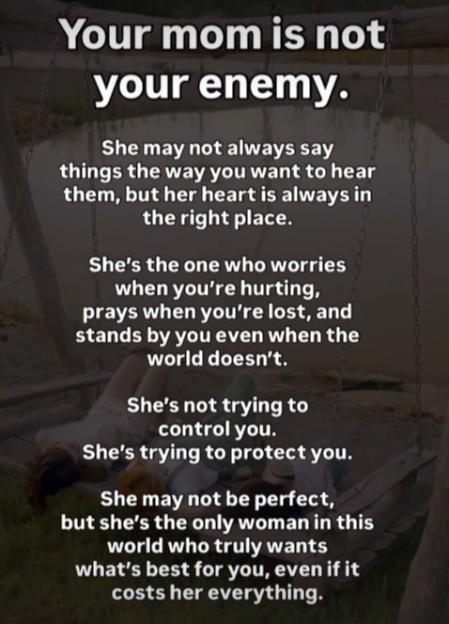 Screenshot of a social media post with a message about mothers.