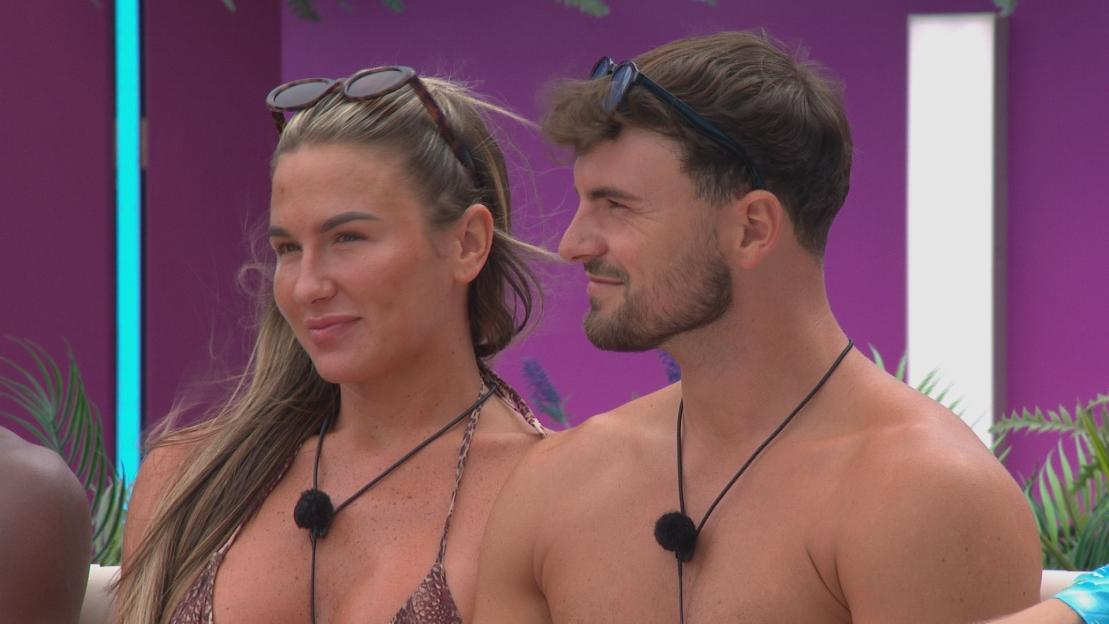 Ty Isherwood and Angel Swift on Love Island.