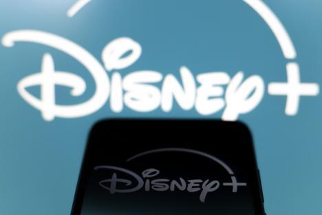 Disney+ logo on a smartphone screen.