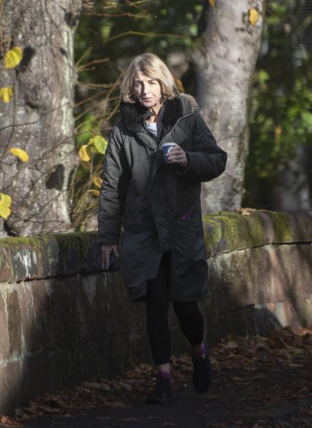 SCOTLAND PICTURES: BBC STAR KAYE ADAMS SPOTTED FOR FIRST TIME SINCE BBC SUSPENSION