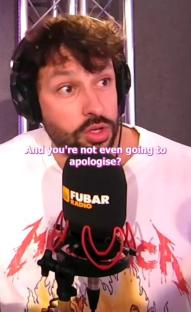 Georges from Married at First Sight on FUBAR Radio criticizing Ekin-Su.