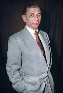 Colorized portrait of Meyer Lansky.