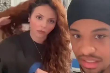 Pregnant Jesy Nelson drops huge hint she’s set to give birth to her twins as she shares clip with boyfriend Zion Foster