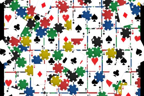 Everyone can see the poker cards – but you have 20/20 vision if you can find the hidden dice in 10 seconds