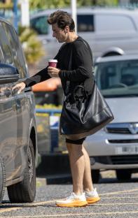 James Argent getting into a car.