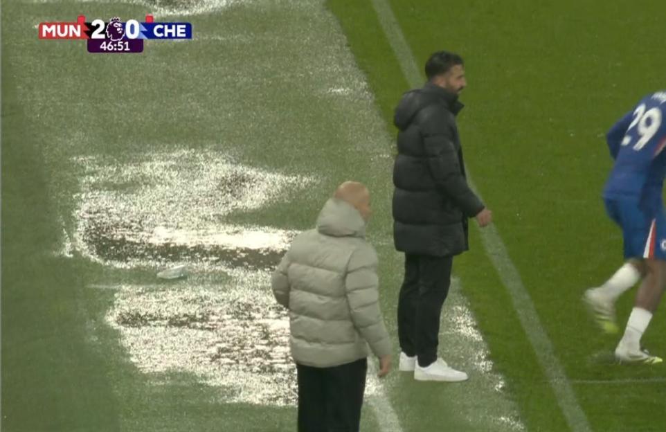 Ruben Amorim on the touchline at Old Trafford.